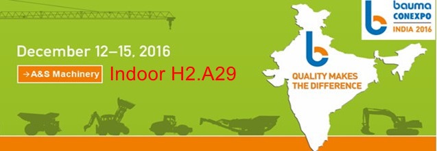 A&S MACHINERY - 2016 Bauma Conexpo India - H2.A29